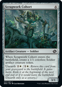 [037]【EN】【FOIL】屑鉄造りの軍勢/Scrapwork Cohort【BRO】[C][茶]