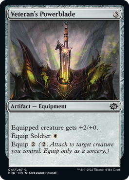 [041]【EN】【FOIL】古参兵の魔力刃/Veteran's Powerblade【BRO】[C][茶]