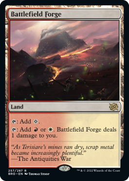 [257]【EN】【FOIL】戦場の鍛冶場/Battlefield Forge【BRO】[R][土地]