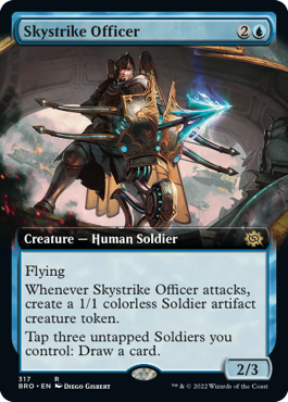 [317]【EN】【FOIL】■拡張アート■天空射の士官/Skystrike Officer【BRO】[R][青]
