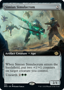 [352]【EN】【FOIL】■拡張アート■猿人の似姿/Simian Simulacrum【BRO】[R][茶]