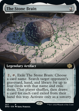 [367]【EN】【FOIL】■拡張アート■石の脳/The Stone Brain【BRO】[R][茶]
