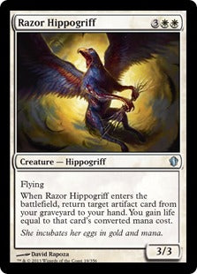 [019]【EN】剃刀のヒポグリフ/Razor Hippogriff【C13】[U][白]