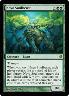 [157]【JP】ナヤの霊獣/Naya Soulbeast【C13】[R][緑]