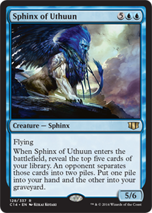 [128]【JP】ウスーンのスフィンクス/Sphinx of Uthuun【C14】[R][青]