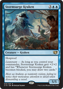 [018]【EN】うねり嵐のクラーケン/Stormsurge Kraken【C14】[R][青]