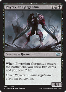 [154]【EN】ファイレクシアのガルガンチュア/Phyrexian Gargantua【C14】[U][黒]