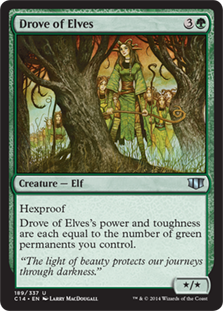 [189]【EN】エルフの集団/Drove of Elves【C14】[U][緑]