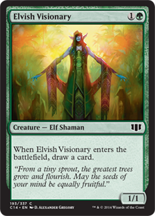 [193]【JP】エルフの幻想家/Elvish Visionary【C14】[C][緑]