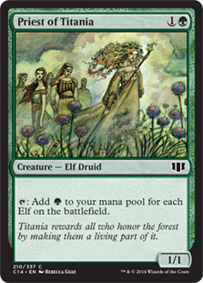 [210]【EN】ティタニアの僧侶/Priest of Titania【C14】[C][緑]