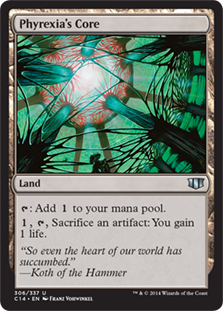 [306]【EN】ファイレクシアの核/Phyrexia's Core【C14】[U][土地]