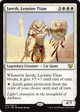 [071]【EN】獅子面のタイタン、ジャレス/Jareth, Leonine Titan【C15】[R][白]