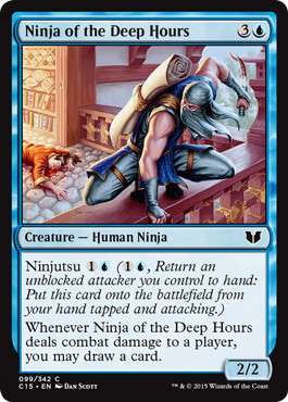 [099]【EN】深き刻の忍者/Ninja of the Deep Hours【C15】[C][青]