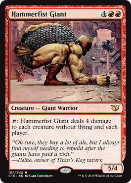 [157]【EN】槌拳の巨人/Hammerfist Giant【C15】[R][赤]