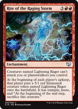 [030]【EN】荒れ狂う嵐の儀式/Rite of the Raging Storm【C15】[U][赤]