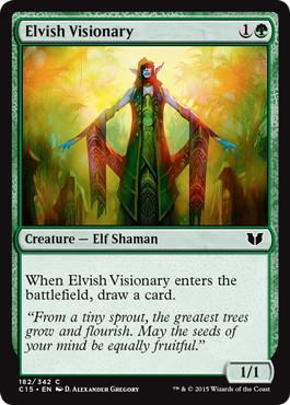 [182]【EN】エルフの幻想家/Elvish Visionary【C15】[C][緑]