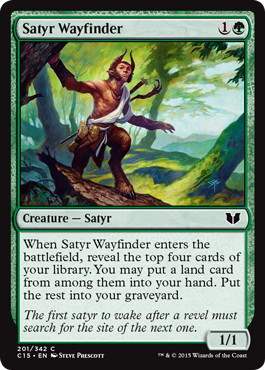 [201]【EN】サテュロスの道探し/Satyr Wayfinder【C15】[C][緑]