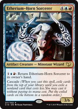 [217]【EN】エーテリウム角の魔術師/Etherium-Horn Sorcerer【C15】[R][多色]