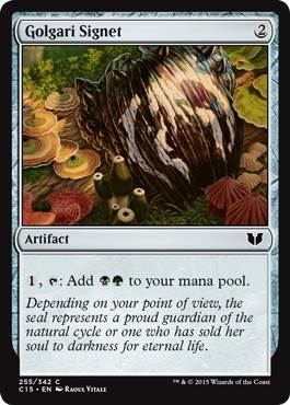[255]【EN】ゴルガリの印鑑/Golgari Signet【C15】[C][茶]