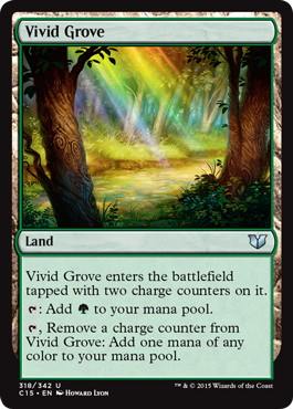 [318]【EN】鮮烈な林/Vivid Grove【C15】[U][土地]