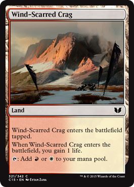[321]【EN】風に削られた岩山/Wind-Scarred Crag【C15】[C][土地]