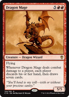 [124]【EN】ドラゴン魔道士/Dragon Mage【C16】[R][赤]
