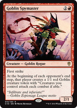 [019]【EN】ゴブリンの密偵長/Goblin Spymaster【C16】[R][赤]