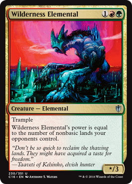 [230]【EN】荒野の精霊/Wilderness Elemental【C16】[U][多色]