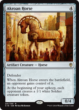 [241]【EN】アクロスの木馬/Akroan Horse【C16】[R][茶]