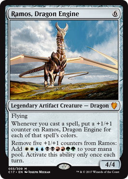 [055]【JP】【FOIL】【Foil】ドラゴン・エンジン、レイモス/Ramos, Dragon Engine【C17】[M][茶]