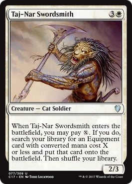 [077]【EN】タージ＝ナールの剣鍛冶/Taj-Nar Swordsmith【C17】[U][白]