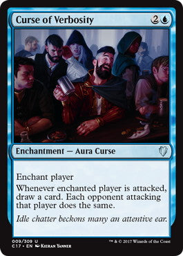 [009]【EN】饒舌の呪い/Curse of Verbosity【C17】[U][青]