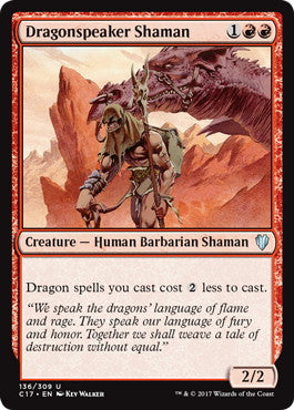 [136]【EN】ドラゴン語りのシャーマン/Dragonspeaker Shaman【C17】[U][赤]