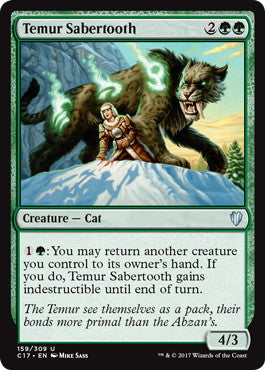 [159]【EN】ティムールの剣歯虎/Temur Sabertooth【C17】[U][緑]