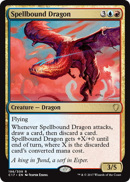 [196]【EN】呪文縛りのドラゴン/Spellbound Dragon【C17】[R][多色]