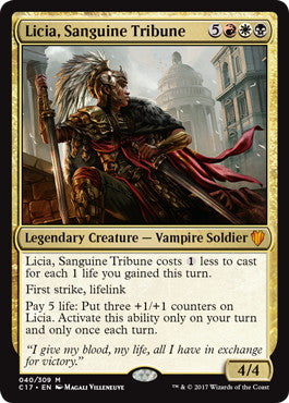 [040]【EN】【FOIL】【Foil】血滾りの司令官、リシア/Licia, Sanguine Tribune【C17】[M][多色]