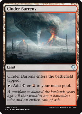 [241]【EN】燃え殻の痩せ地/Cinder Barrens【C17】[U][土地]
