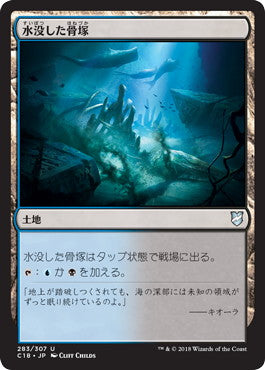 [283]【JP】水没した骨塚/Submerged Boneyard【C18】[U][土地]