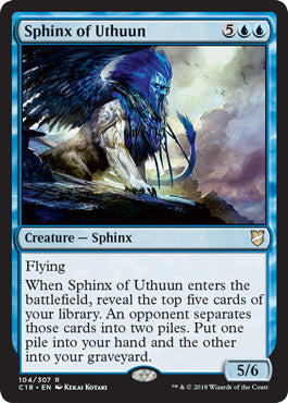 [104]【EN】ウスーンのスフィンクス/Sphinx of Uthuun【C18】[R][青]
