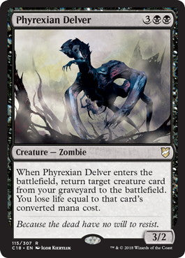 [115]【EN】ファイレクシアの発掘者/Phyrexian Delver【C18】[R][黒]