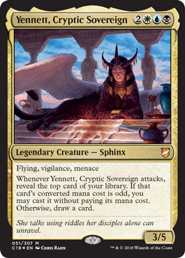 [051]【EN】【FOIL】謎めいた君主、イェンネット/Yennett, Cryptic Sovereign【C18】[M][多色]