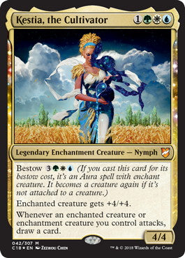 [042]【EN】【FOIL】耕作者、ケスティア/Kestia, the Cultivator【C18】[M][多色]