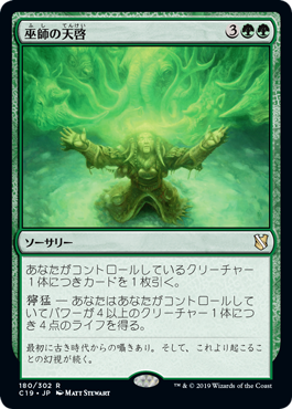 [180]【JP】巫師の天啓/Shamanic Revelation【C19】[R][緑]