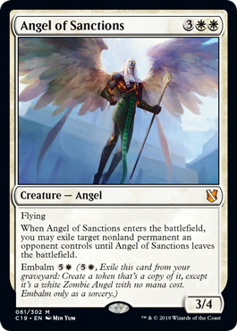 [061]【EN】賞罰の天使/Angel of Sanctions【C19】[M][白]