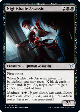 [123]【EN】ベラドンナの暗殺者/Nightshade Assassin【C19】[U][黒]