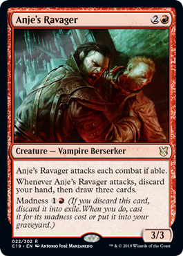 [022]【EN】エインジーの荒廃者/Anje's Ravager【C19】[R][赤]