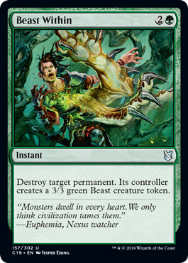 [157]【EN】内にいる獣/Beast Within【C19】[U][緑]