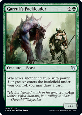 [168]【EN】ガラクの群れ率い/Garruk's Packleader【C19】[U][緑]
