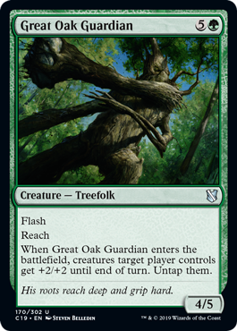 [170]【EN】大樫の守護者/Great Oak Guardian【C19】[U][緑]