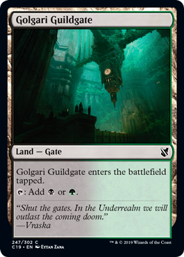 [247]【EN】ゴルガリのギルド門/Golgari Guildgate【C19】[C][土地]